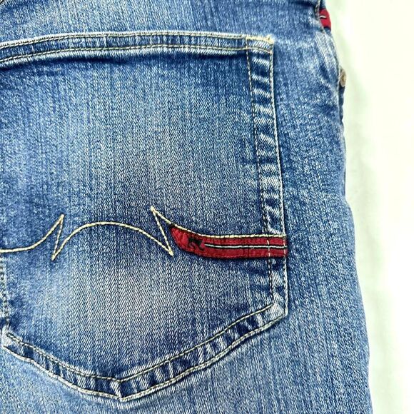 PARASUCO Vintage 90s Y2K Blue Denim Straight Leg Jeans Pockets Men 42x32 Fading - Picture 6 of 8